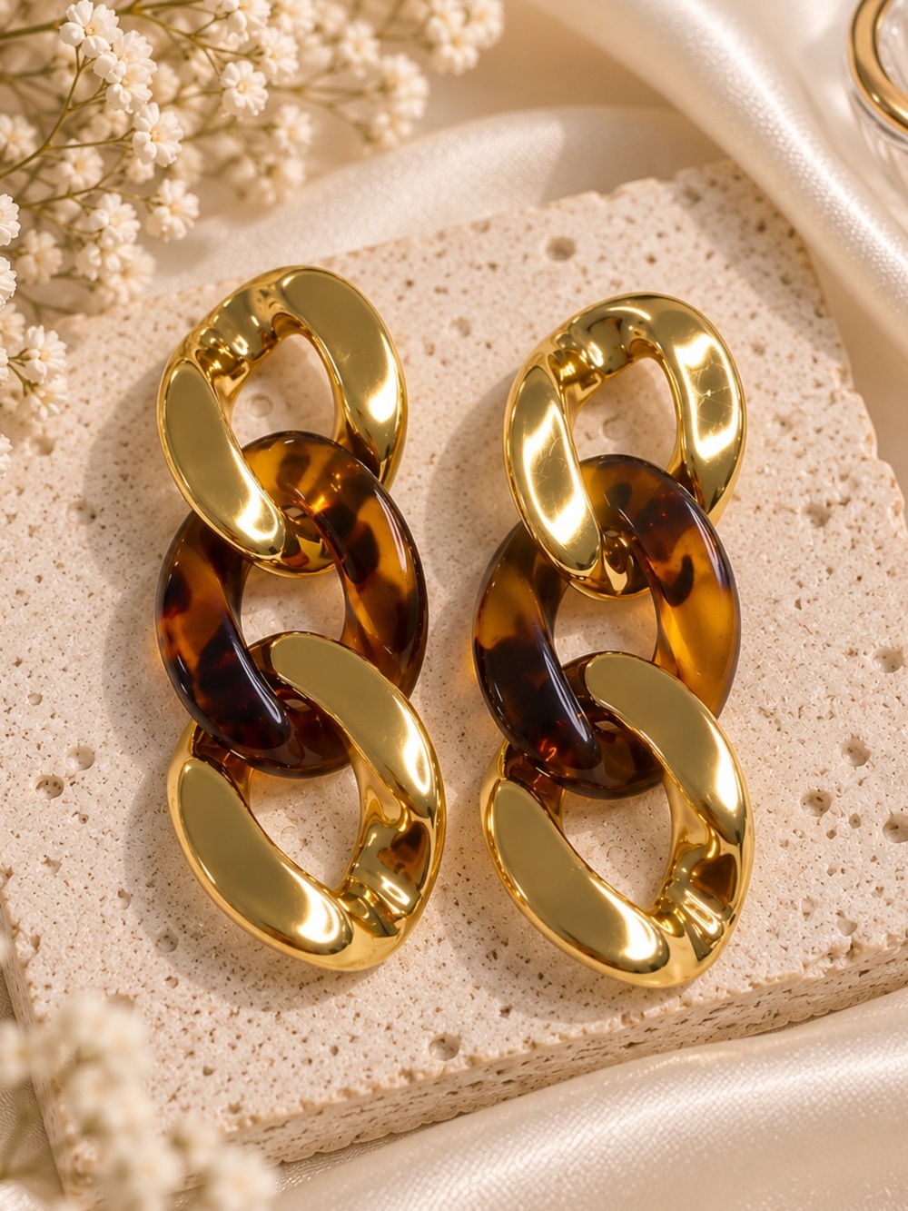 Elegant Pearl Flower Drop Earrings